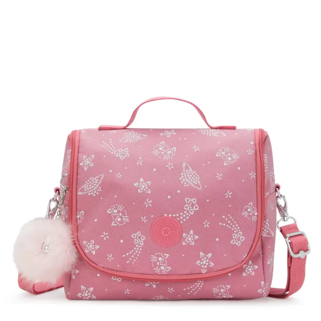 Kipling New Kichirou lunchtas Glitter Cats groot print