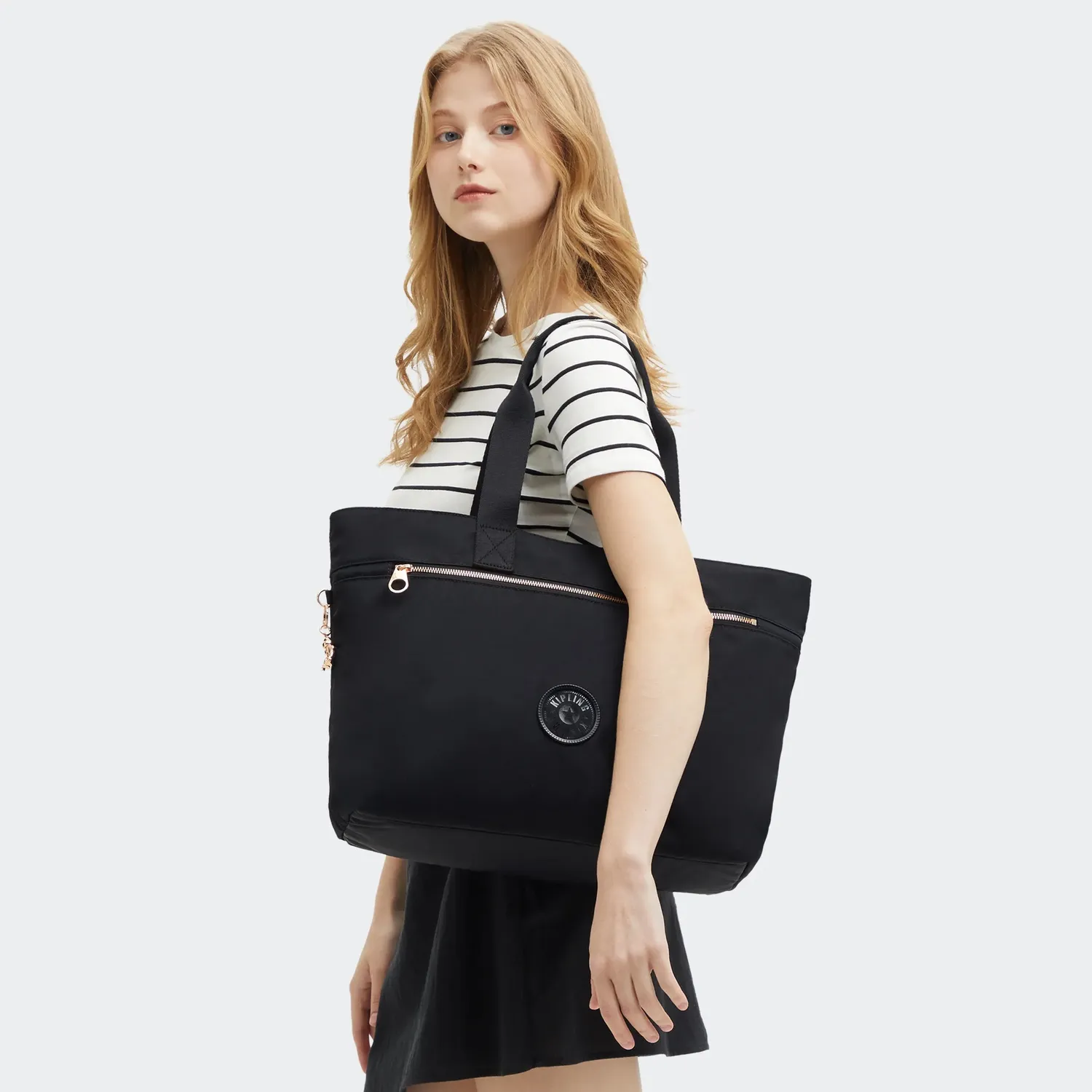 Kipling Colissa Zip shopper Klein Black Rose Spice laptopvak