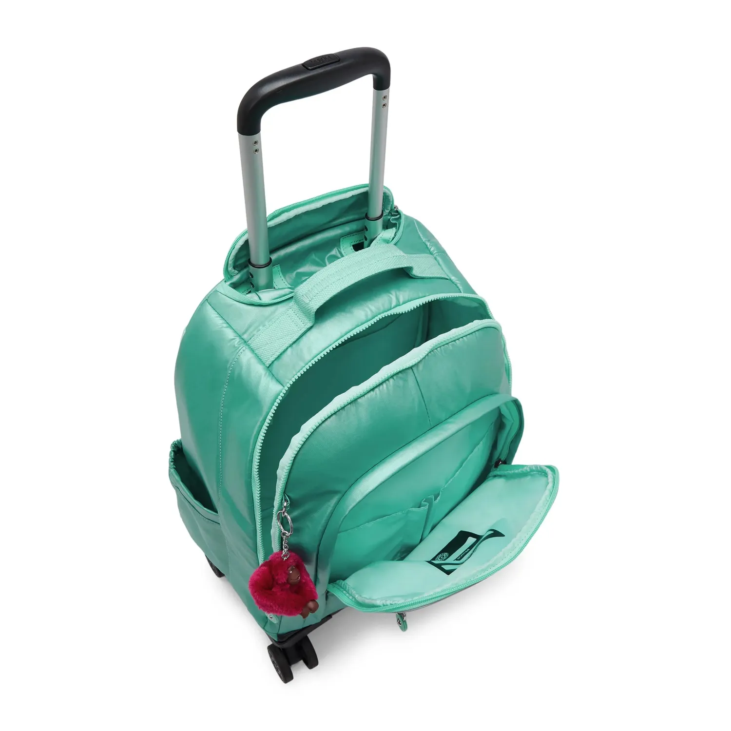 Kipling New Zea rugzak met wielen Oasis Mint Metallic groot