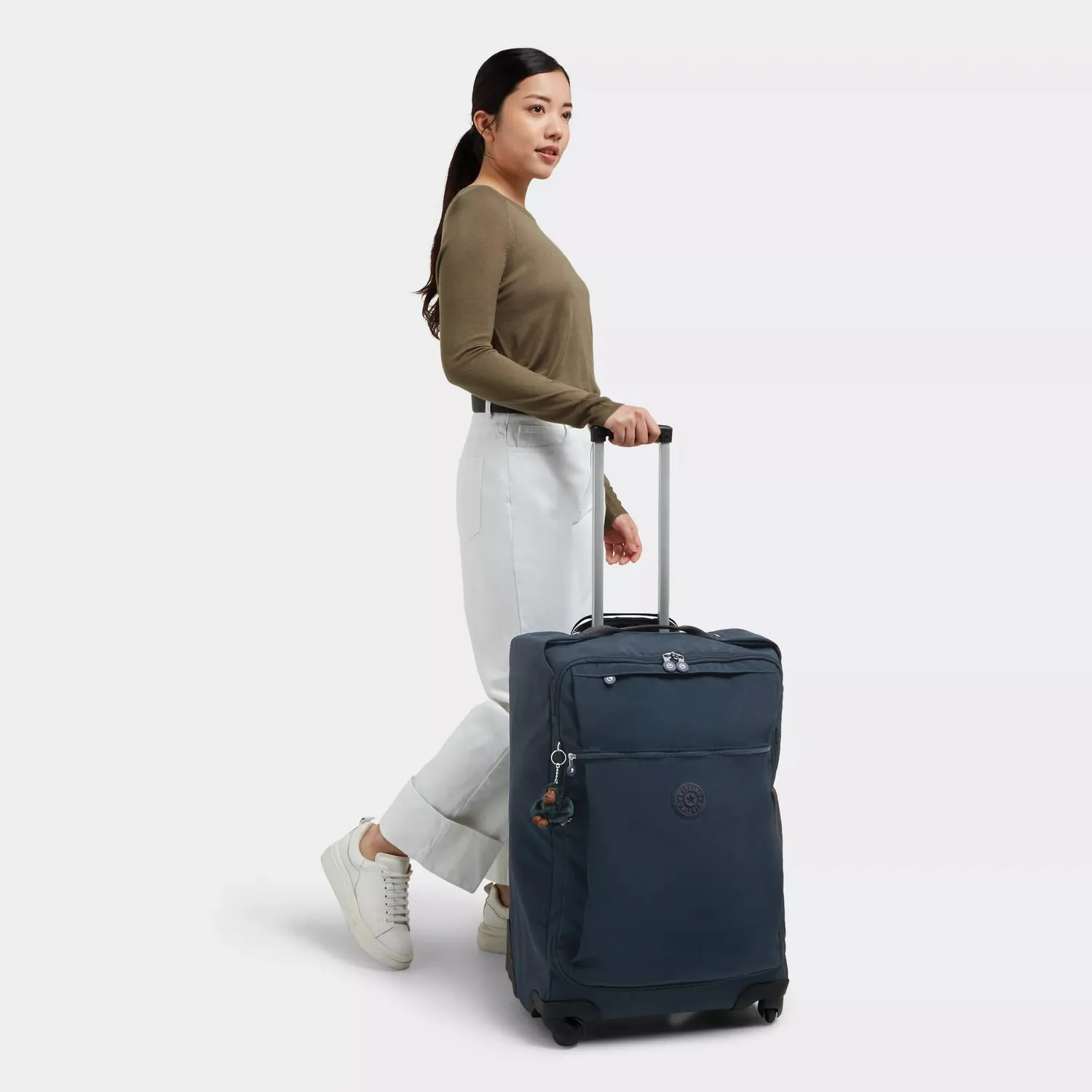 Kipling Darcey M koffer medium True Blue Tonal 4 wielen