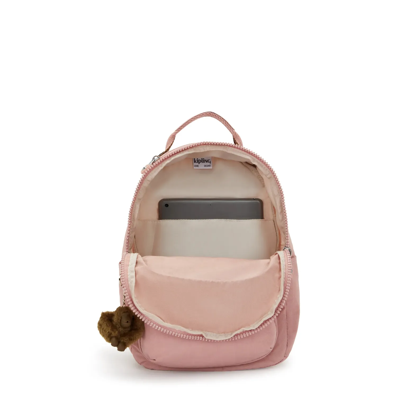 Kipling Seoul S kleine rugzak Memory Pink met 11 inch tabletvak
