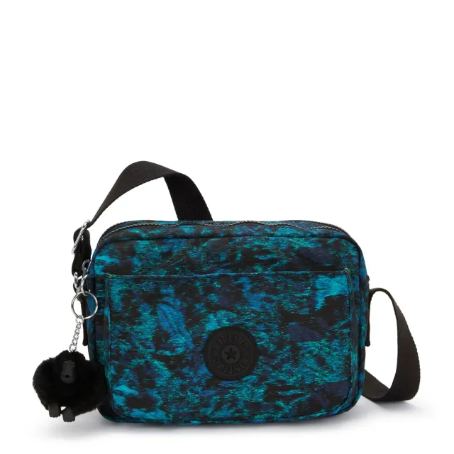Kipling Abanu M crossbody tas Blending Blues Medium dubbel vak