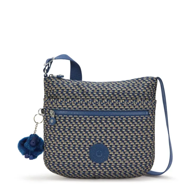 Kipling Arto crossbody tas Blue on Wire Medium waterafstotend