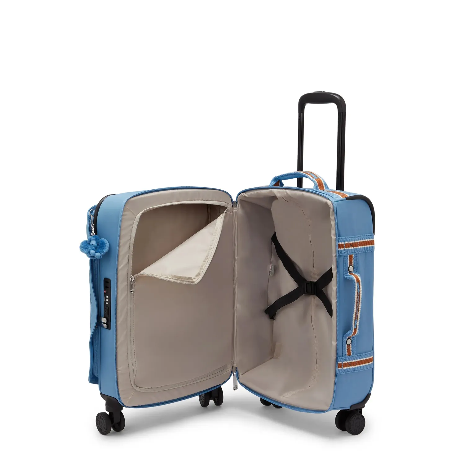 Kipling Spontaneous S koffer Vintage Blue klein 4 wielen