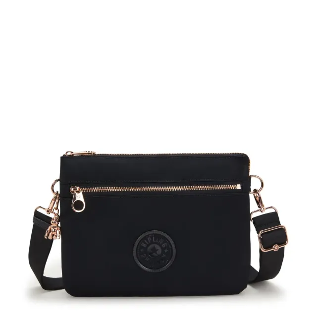 Kipling Riri L Zip schoudertas medium Black Rose Spice rits