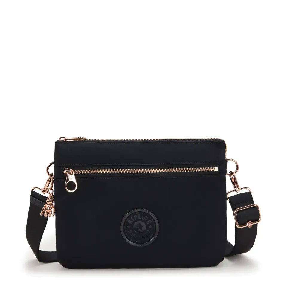 Kipling Riri L Zip schoudertas medium Black Rose Spice rits