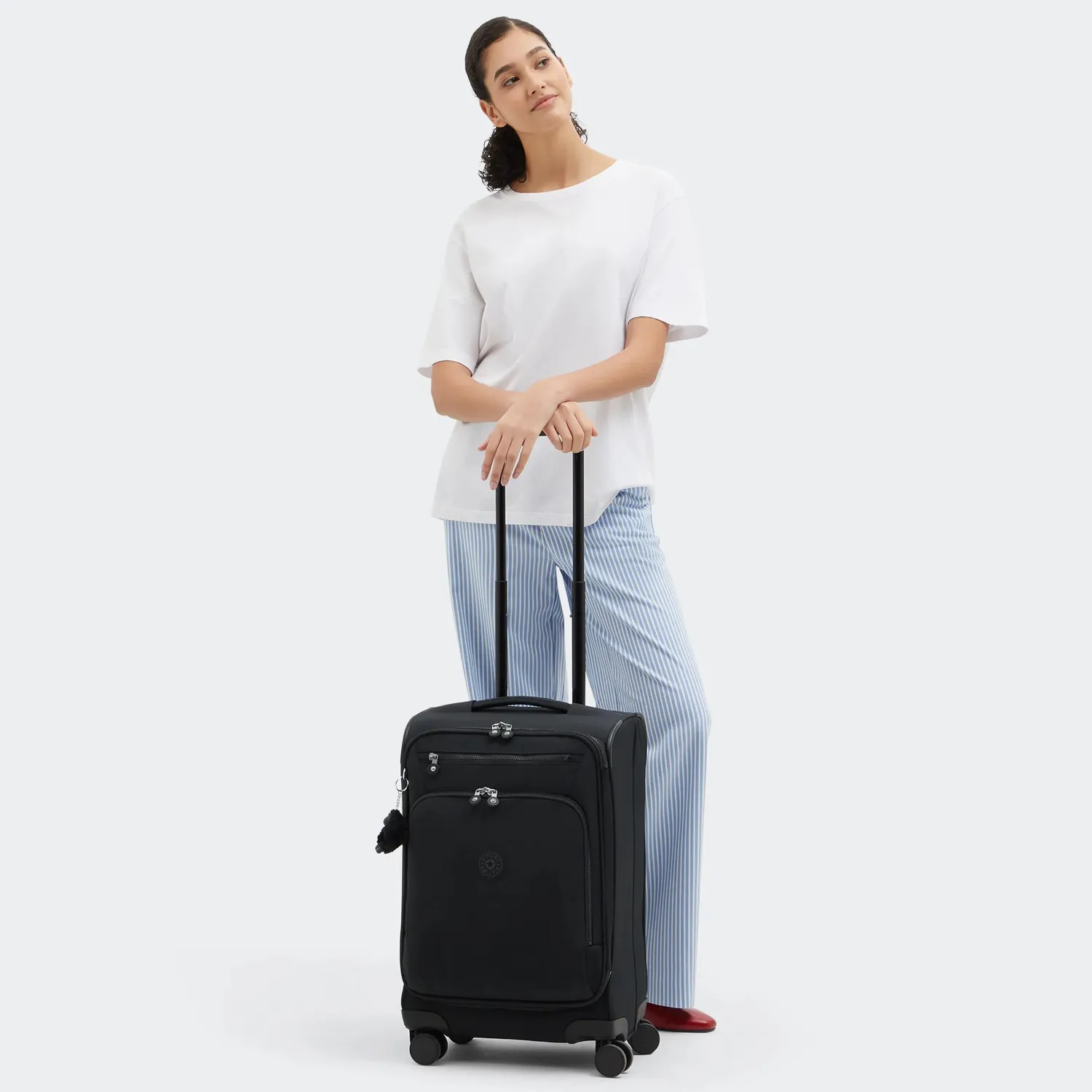 Kipling Youri Spin S handbagage Klein Black Noir waterafstotend