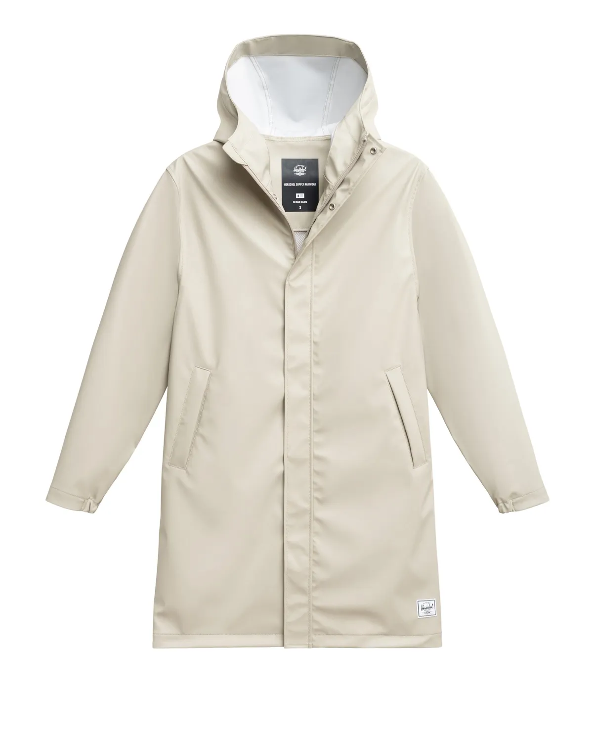 Herschel Long Classic regenjas Dames Zwart waterdicht