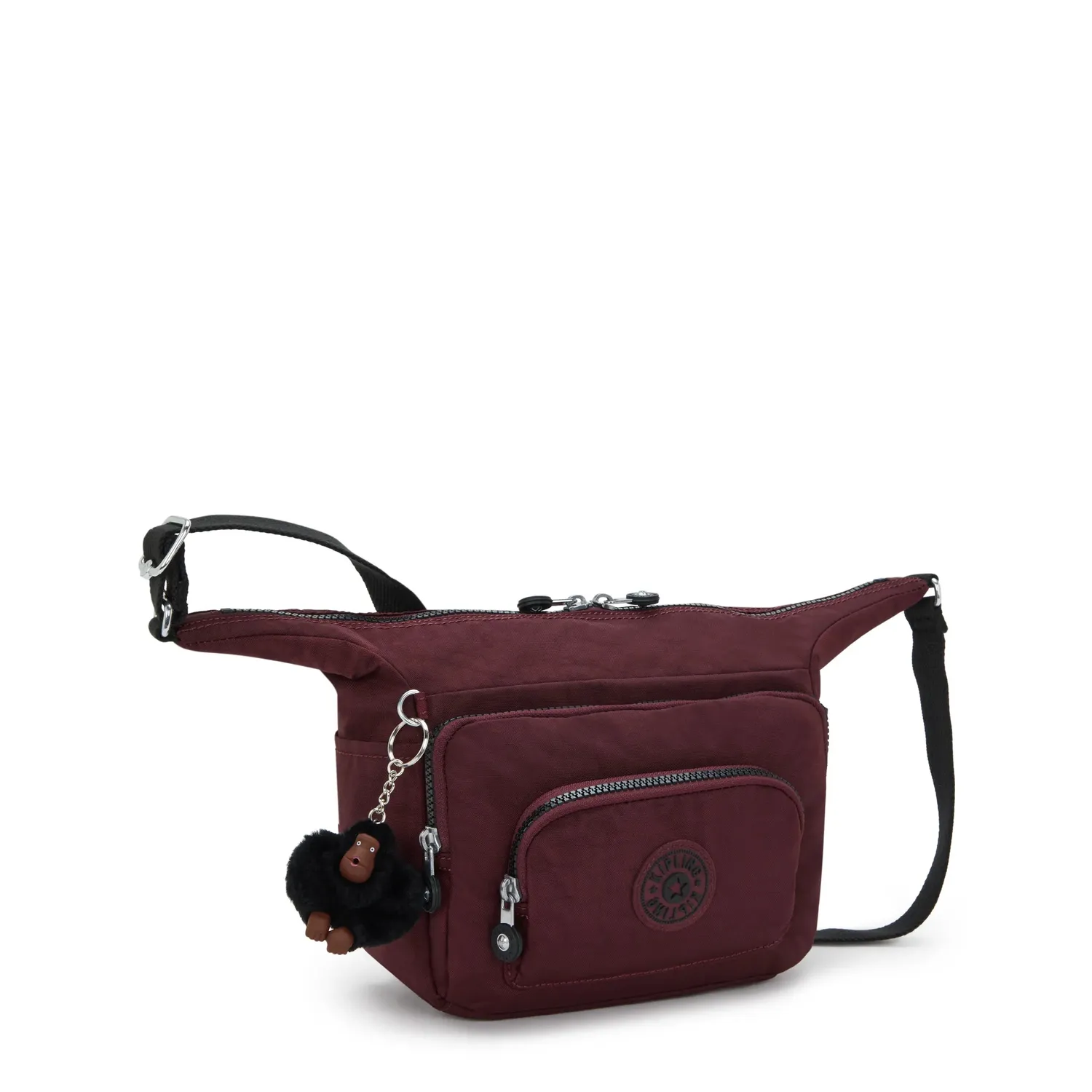 Kipling Erica S schoudertas Mulberry Mocha klein afneembare riem