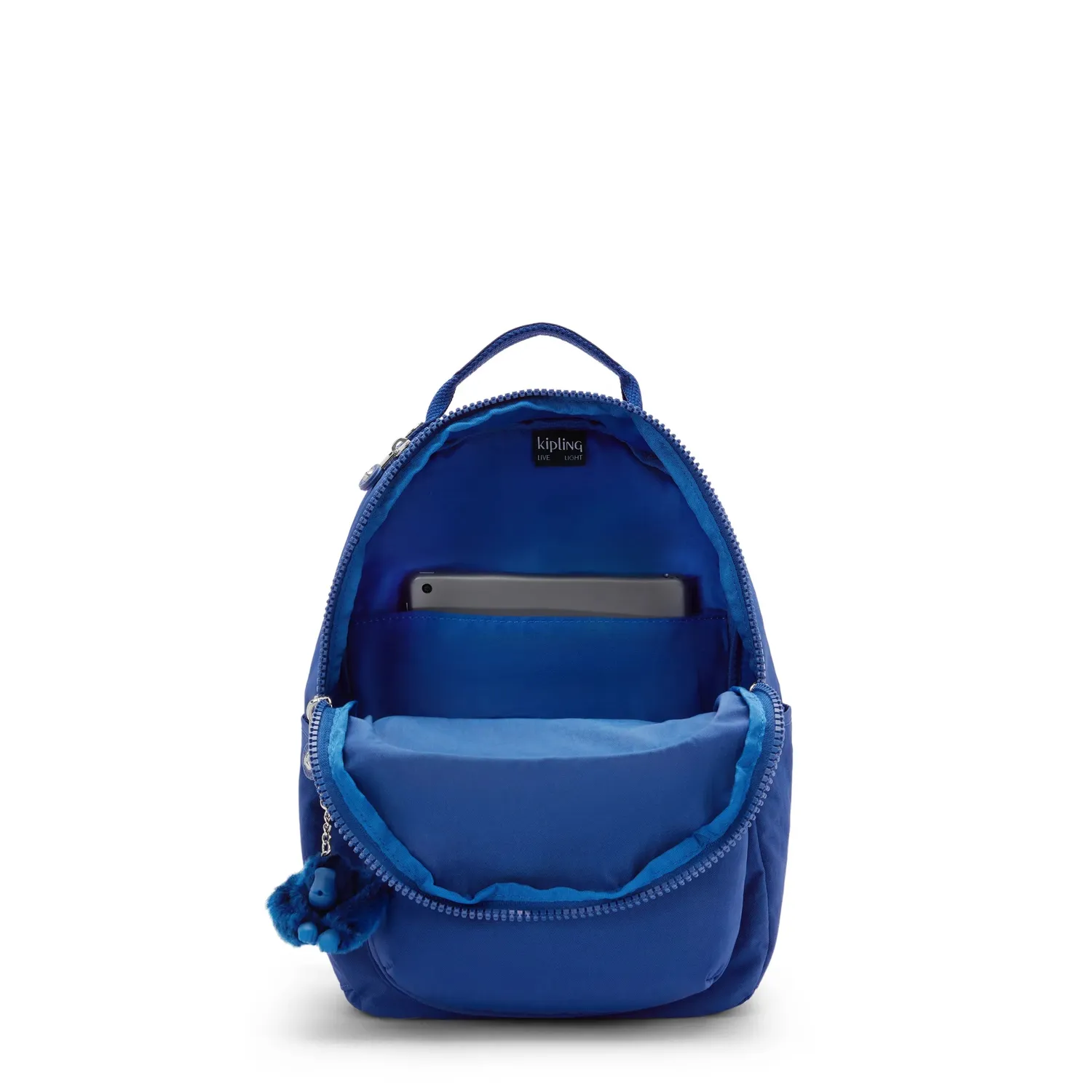 Kipling Seoul S kleine rugzak Blazing Blue met 11 inch tabletvak