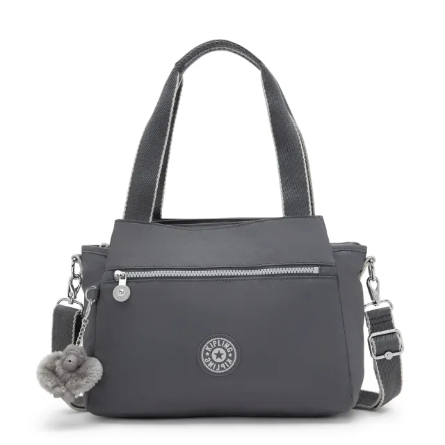 Kipling Elysia schoudertas Moonlit Grey medium vakken