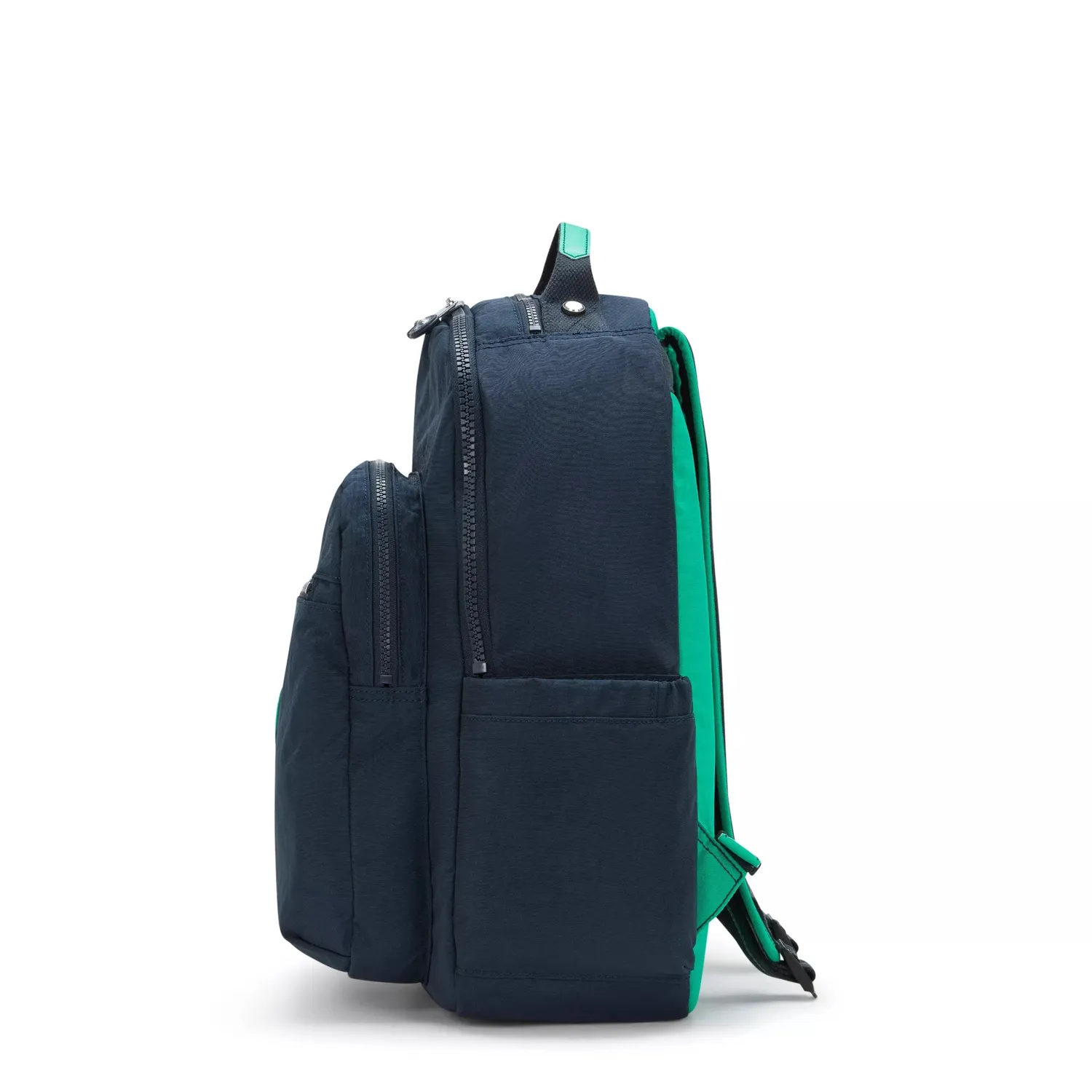 Kipling Seoul rugzak Groot Blue Green Block 15 inch laptopvak