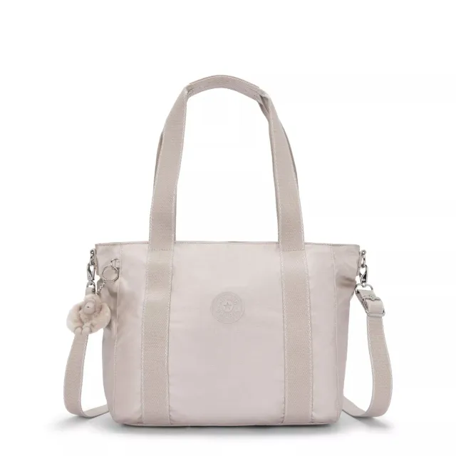 Kipling Asseni S shopper Metallic Glow klein met schouderriem
