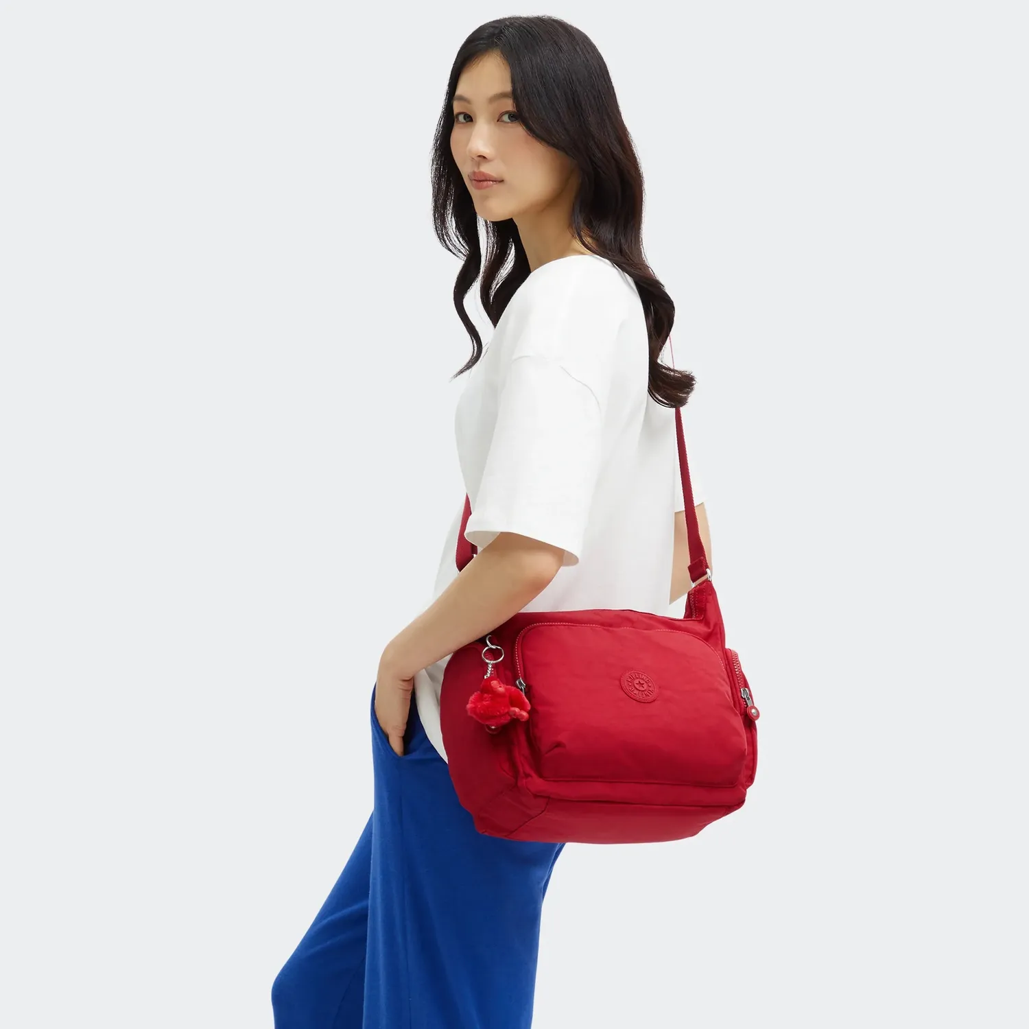 Kipling Gabb crossbodytas Groot Ruby Red lichtgewicht