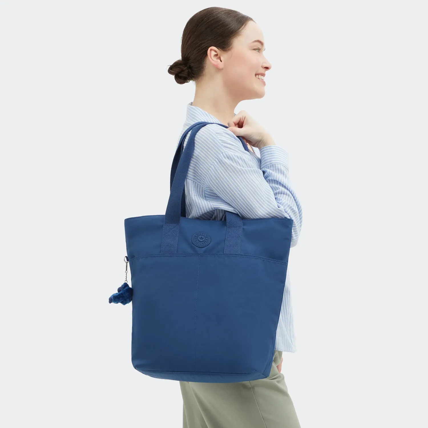 Kipling Hanifa laptoptas groot Casual Blue 15 inch A4