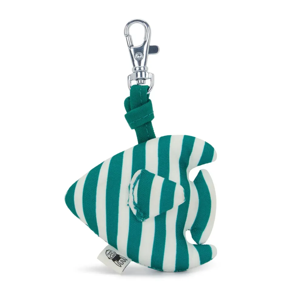 Kipling Fish Charm tasbedel Parasol Stripes met strepen
