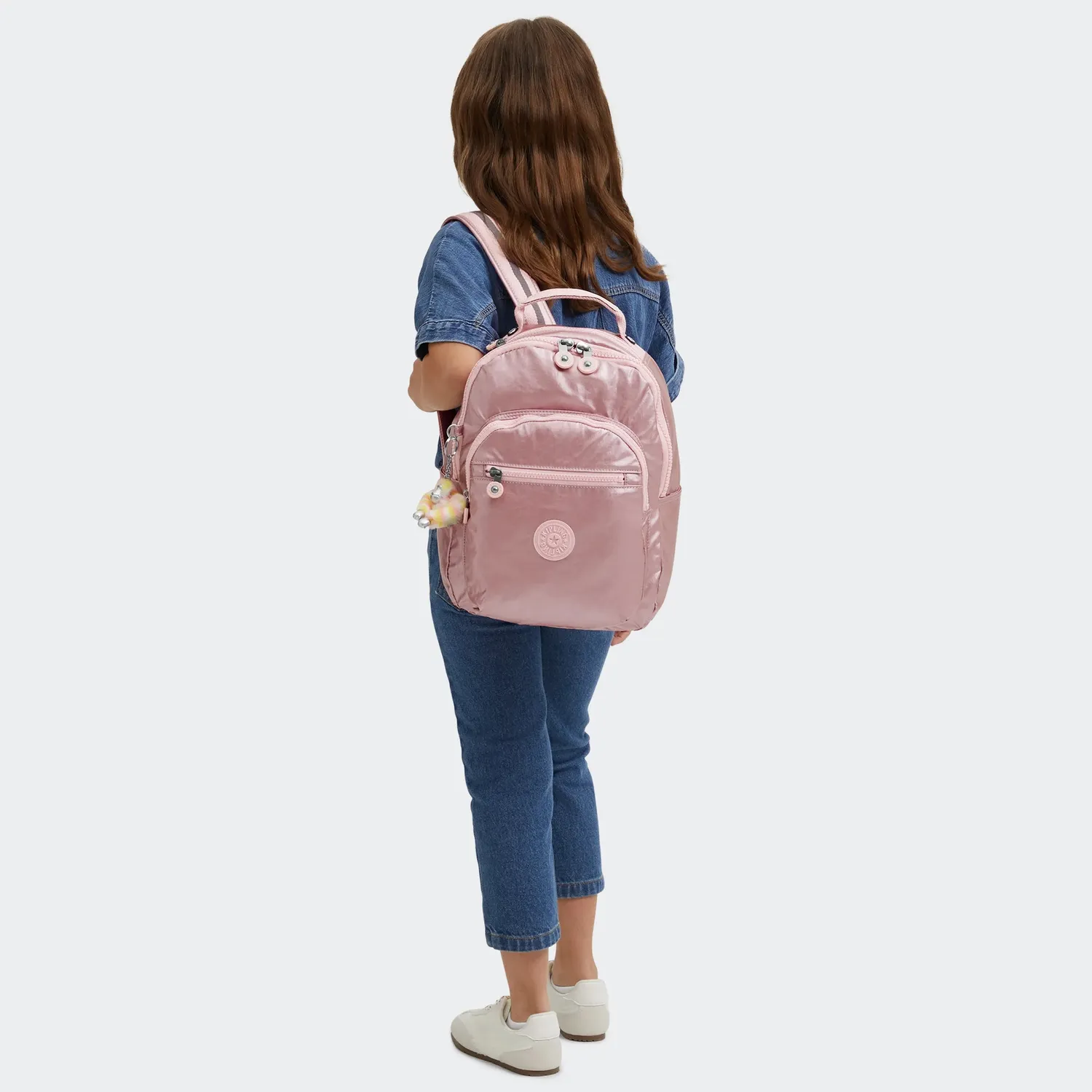 Kipling Seoul S rugzak klein Bronze Pink 11 inch vak