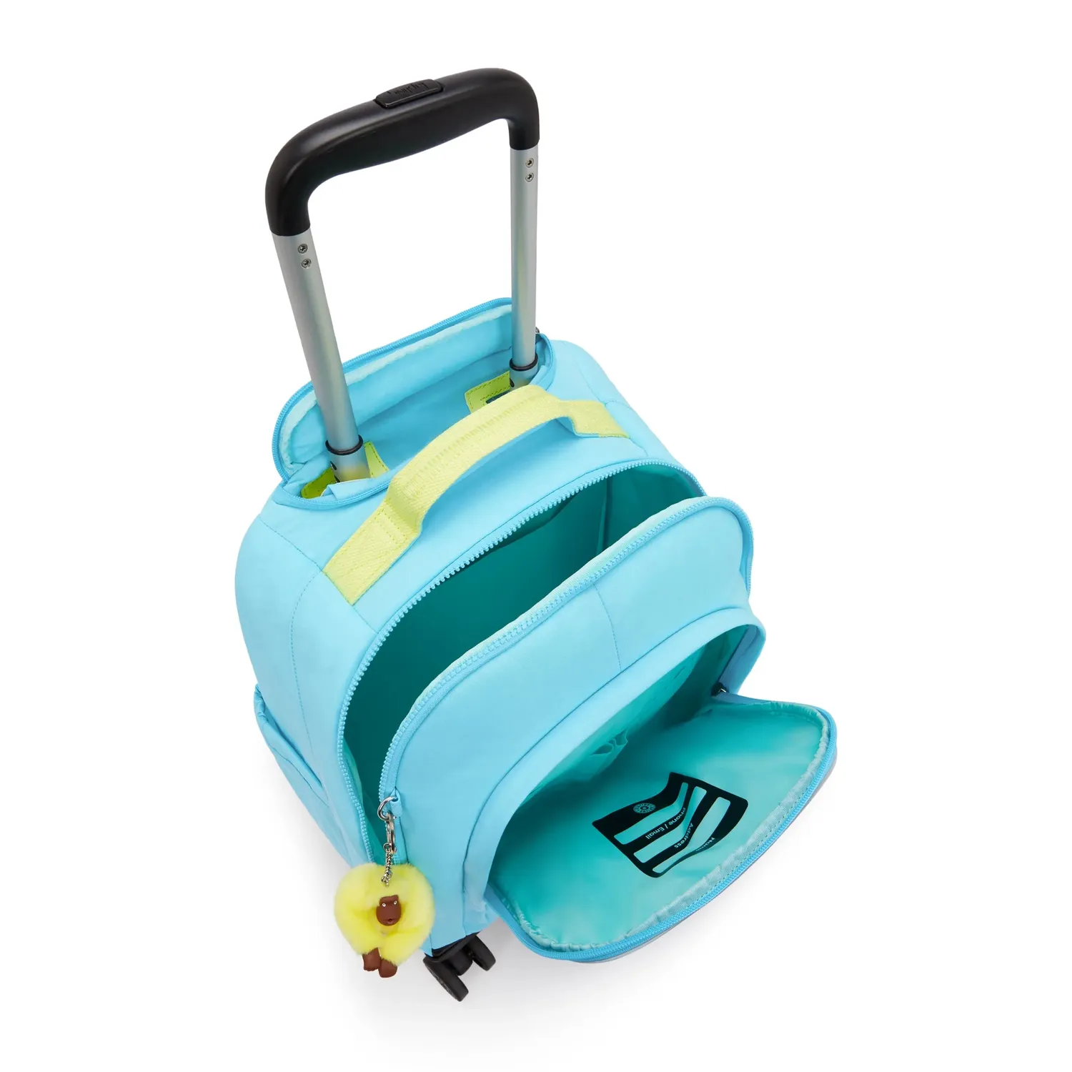 Kipling New Zea rugzak met wielen Splash Blue Groot laptopvak