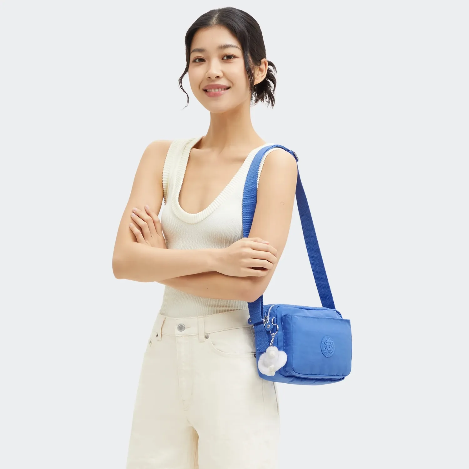 Kipling Abanu M tas Medium Cocktail Blue crossbody