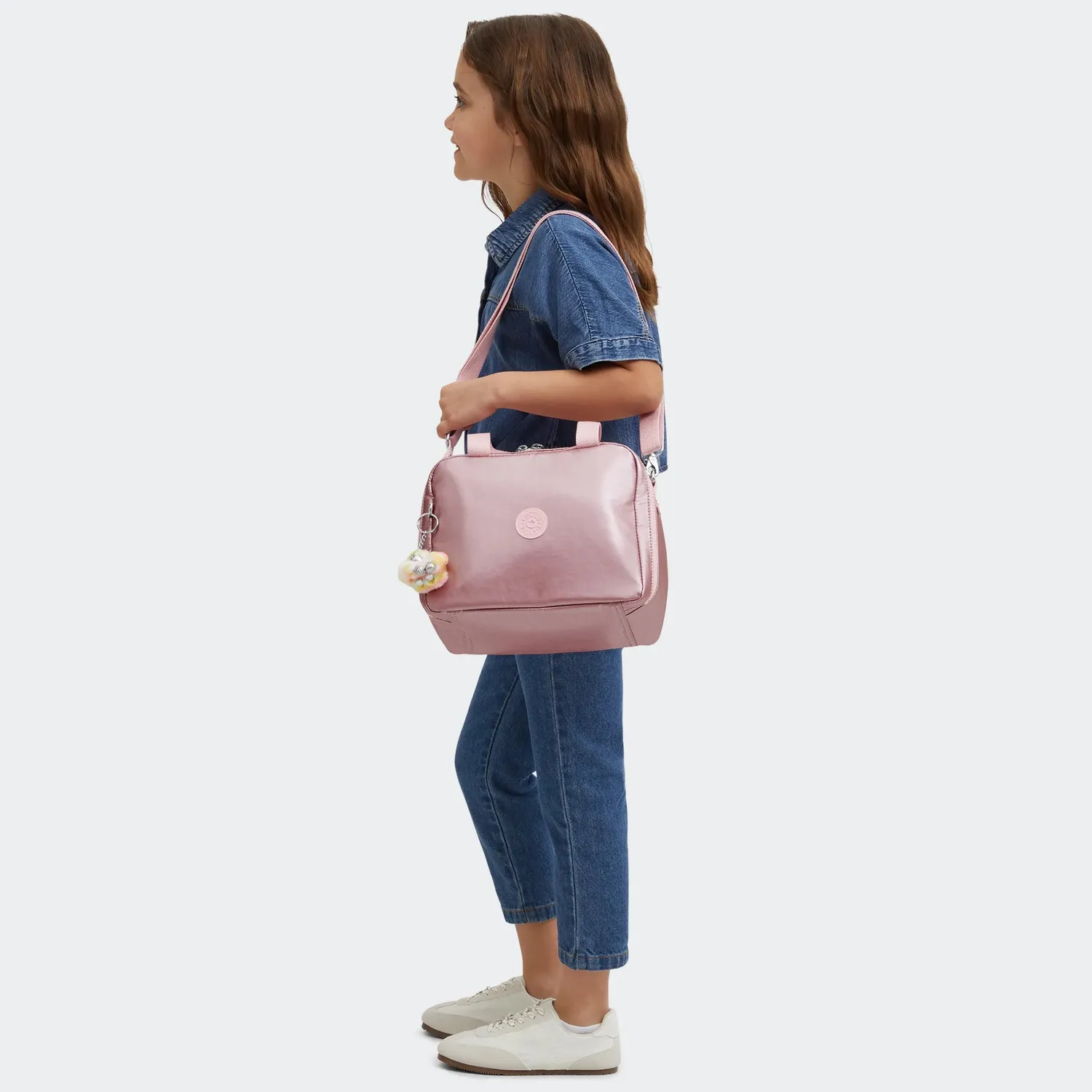 Kipling Miyo Lunchtas Groot Bronze Pink Metallic koeltas
