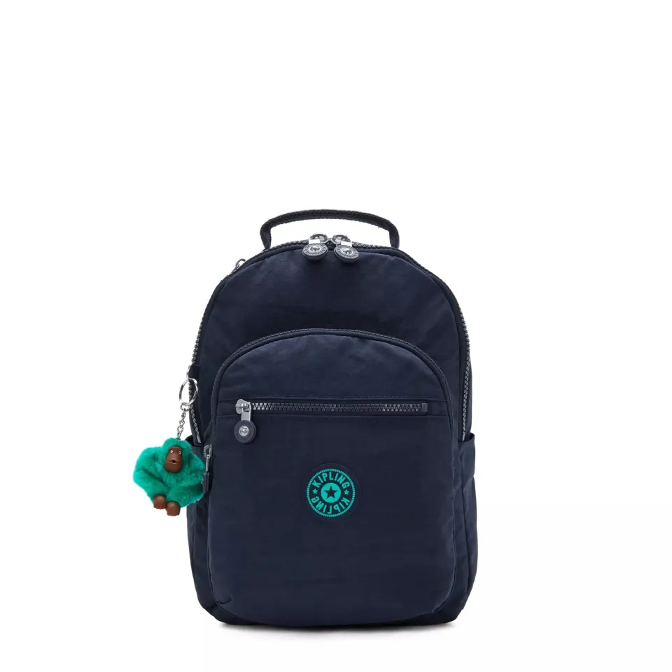 Kipling Seoul S kleine rugzak Blue Green Block waterafstotend