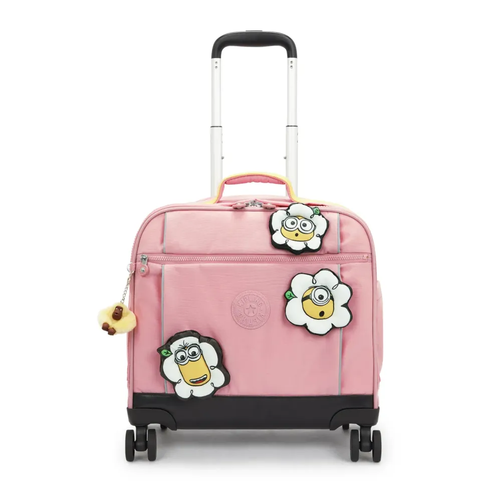Kipling New Storia trolley Pink Daisy Groot Minions