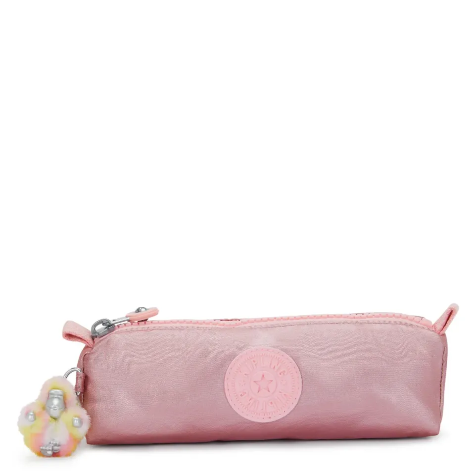Kipling Freedom pennenzak Medium Bronze Pink Metallic nylon