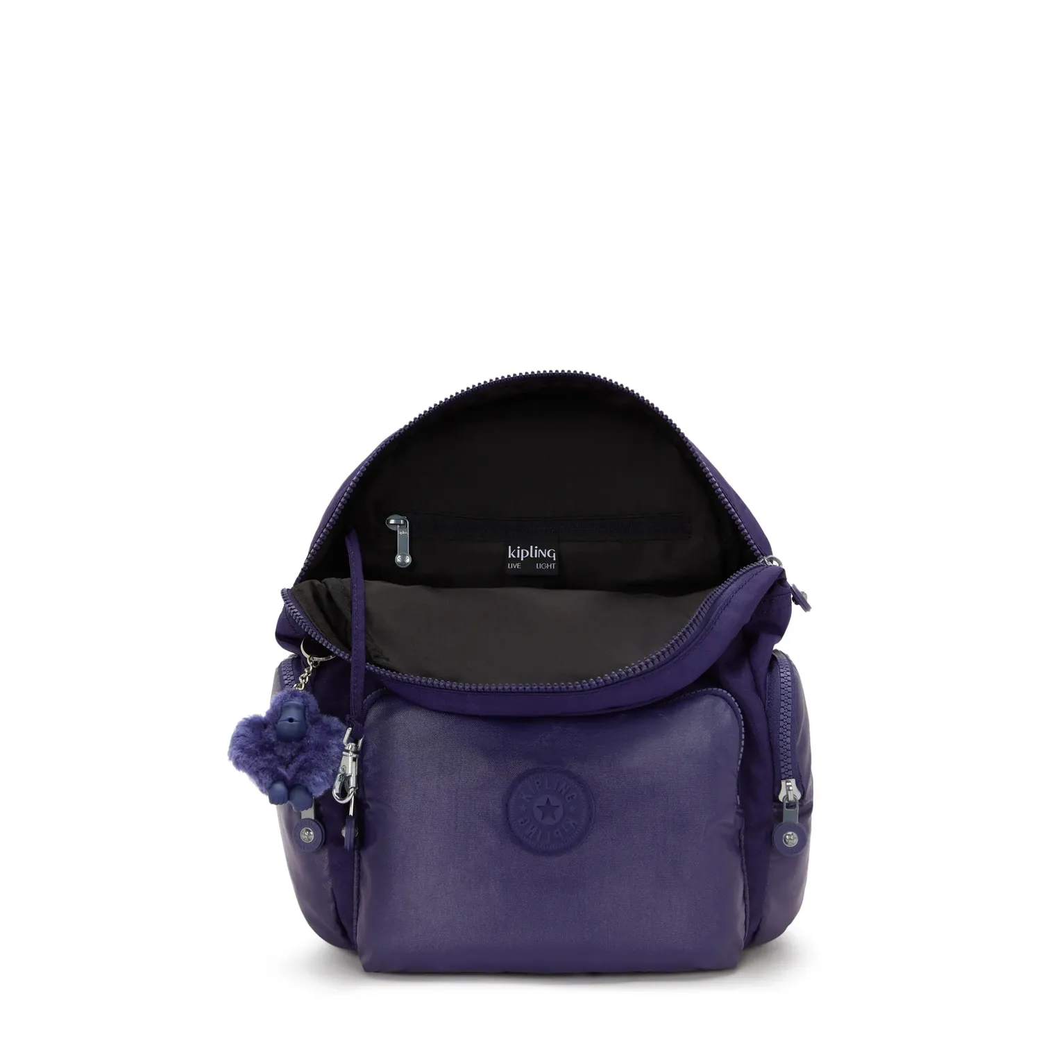 Kipling City Zip S rugzak Klein Moonlit Shine Block met ritsen