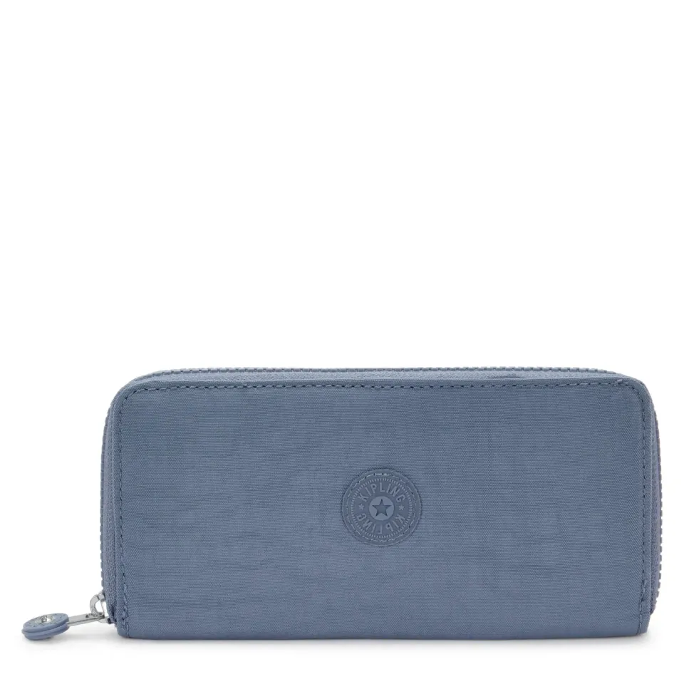 Kipling Money World portemonnee blue stone groot 12 kaartsleuven
