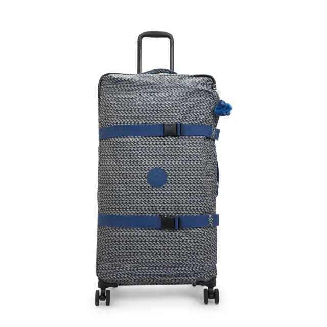 Kipling Spontaneous L koffer Blue on Wire groot 4-wiel
