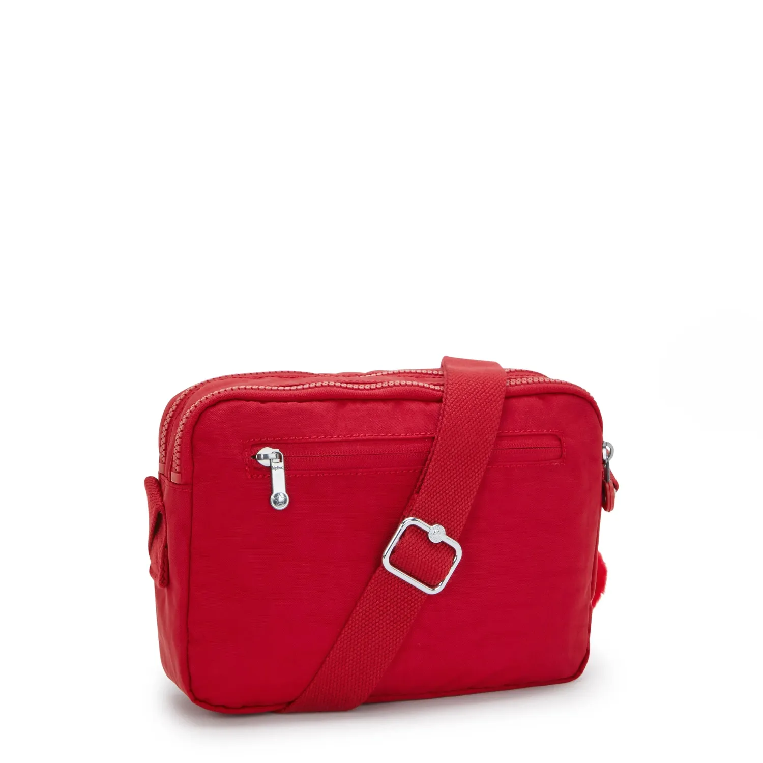 Kipling Abanu M crossbody tas Ruby Red medium met ritsvakken
