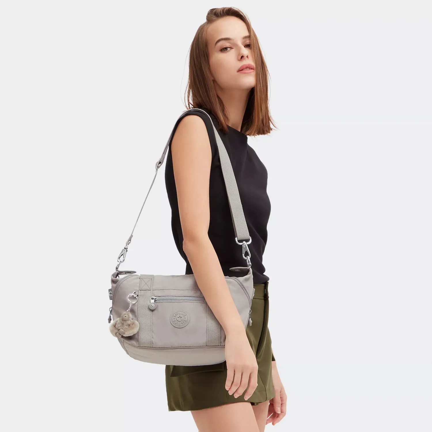 Kipling Art Mini schoudertas Grey Gris met vakken