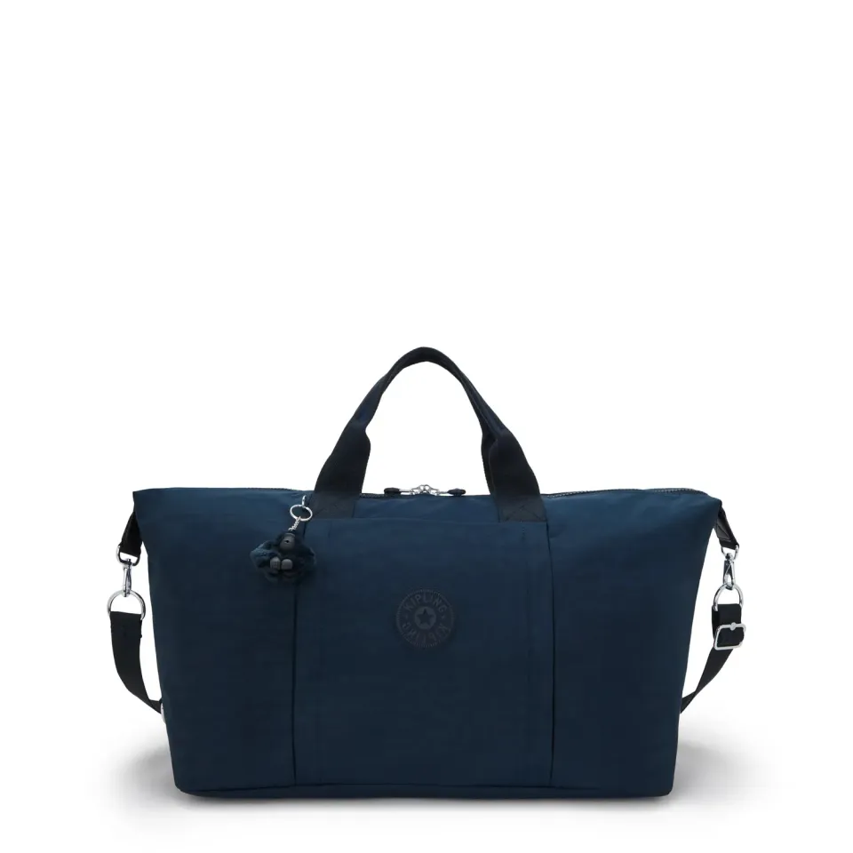 Kipling Bori weekendtas Groot Blue Bleu 2 effen blauw