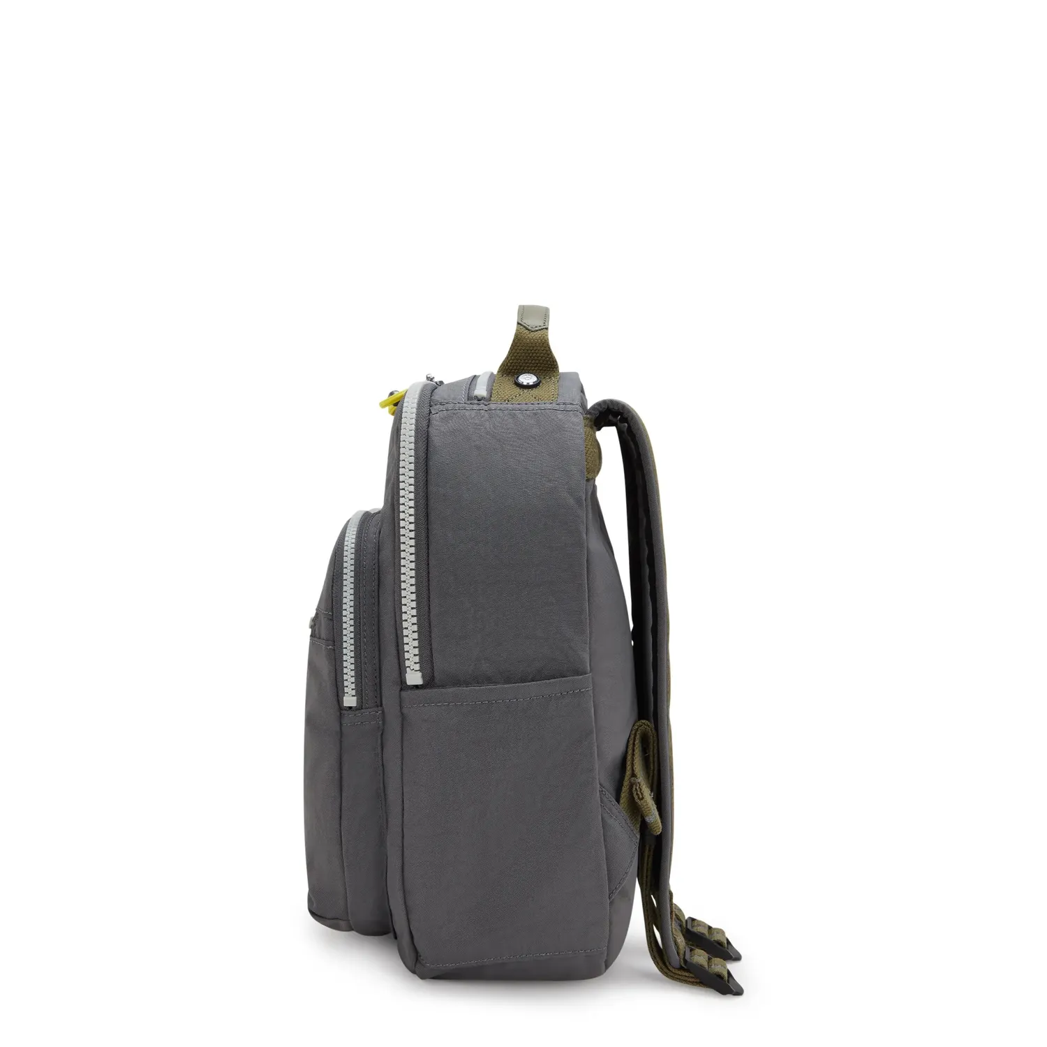 Kipling Seoul S kleine rugzak Back to Grey met 11 inch tabletvak