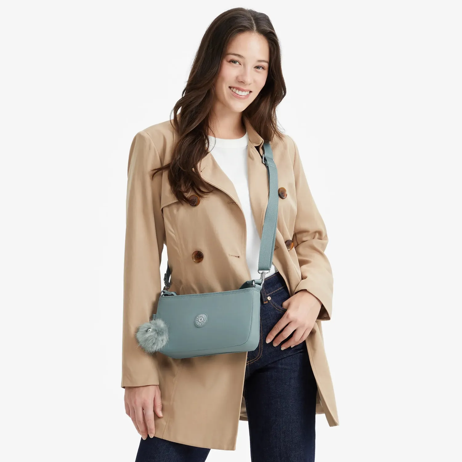 Kipling Jamari schoudertas klein Green Air crossbody