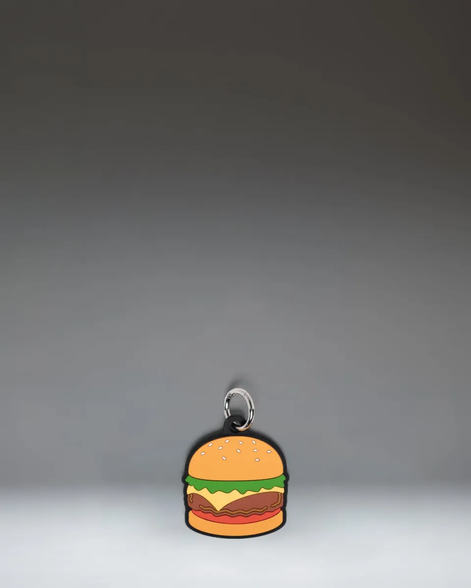 Herschel Burger Bag Charm tasbedel cheeseburger silicone