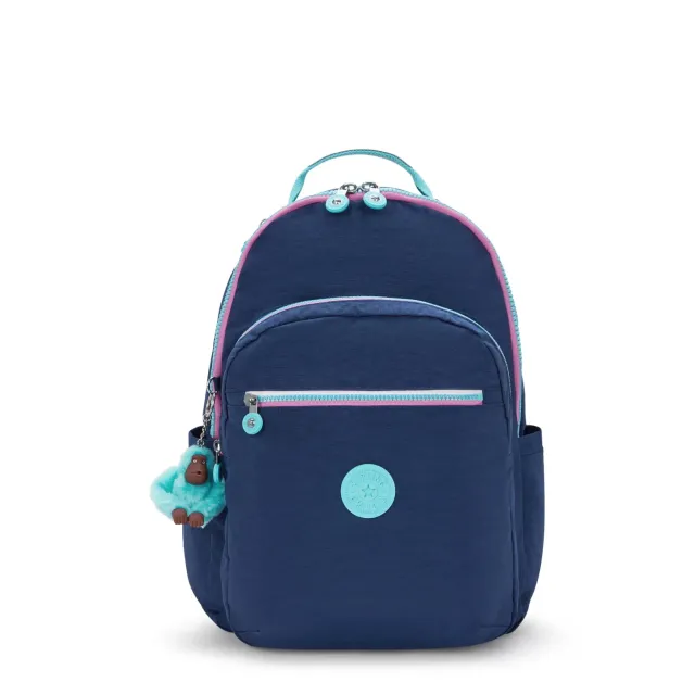 Kipling Seoul rugzak Groot Resort Navy 15 inch laptopvak