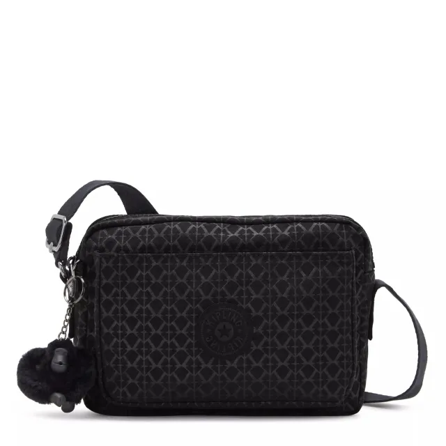 Kipling Abanu M crossbody tas Signature Emb medium met ritsvakken