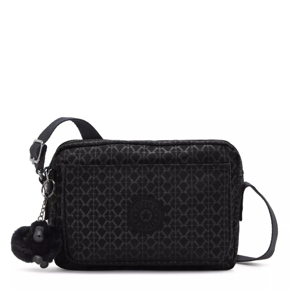 Kipling Abanu M crossbody tas Signature Emb medium met ritsvakken