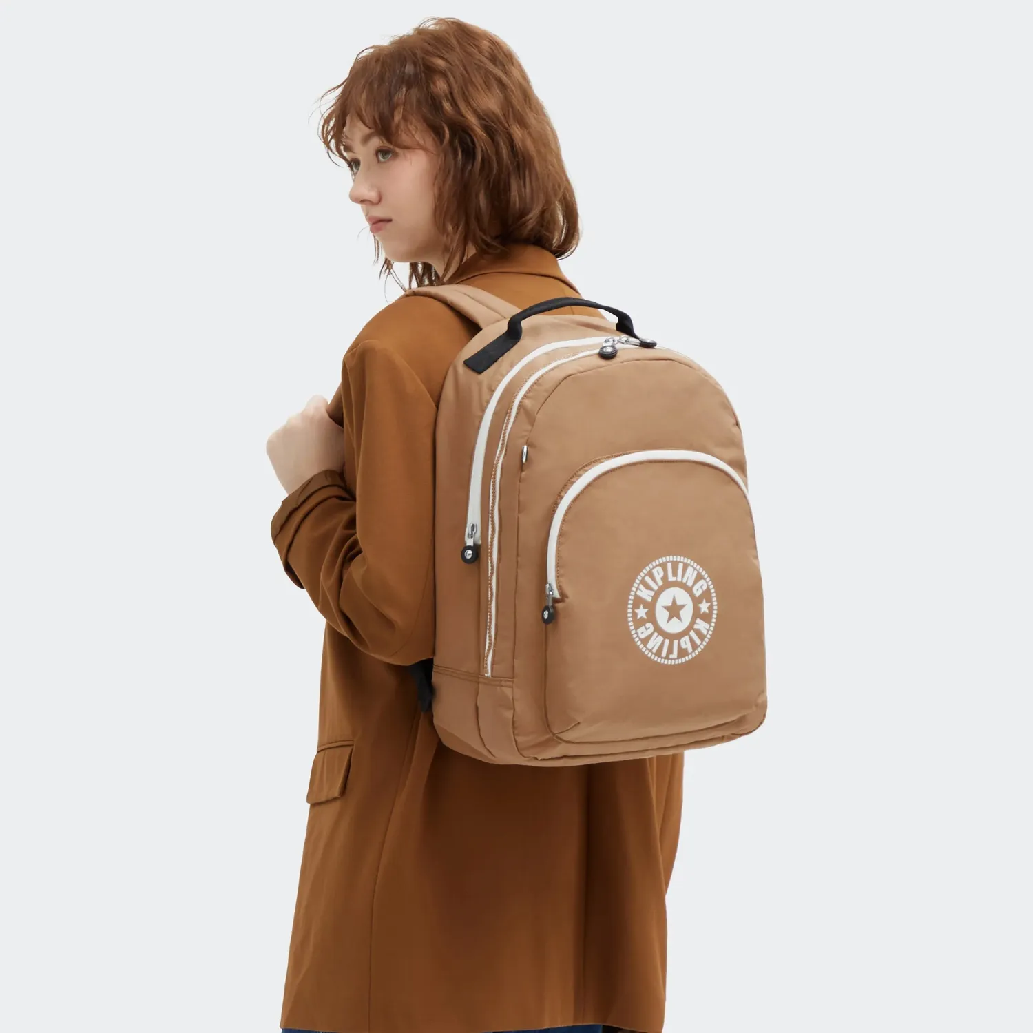 Kipling Curtis XL rugzak Early Tan Center 15 inch