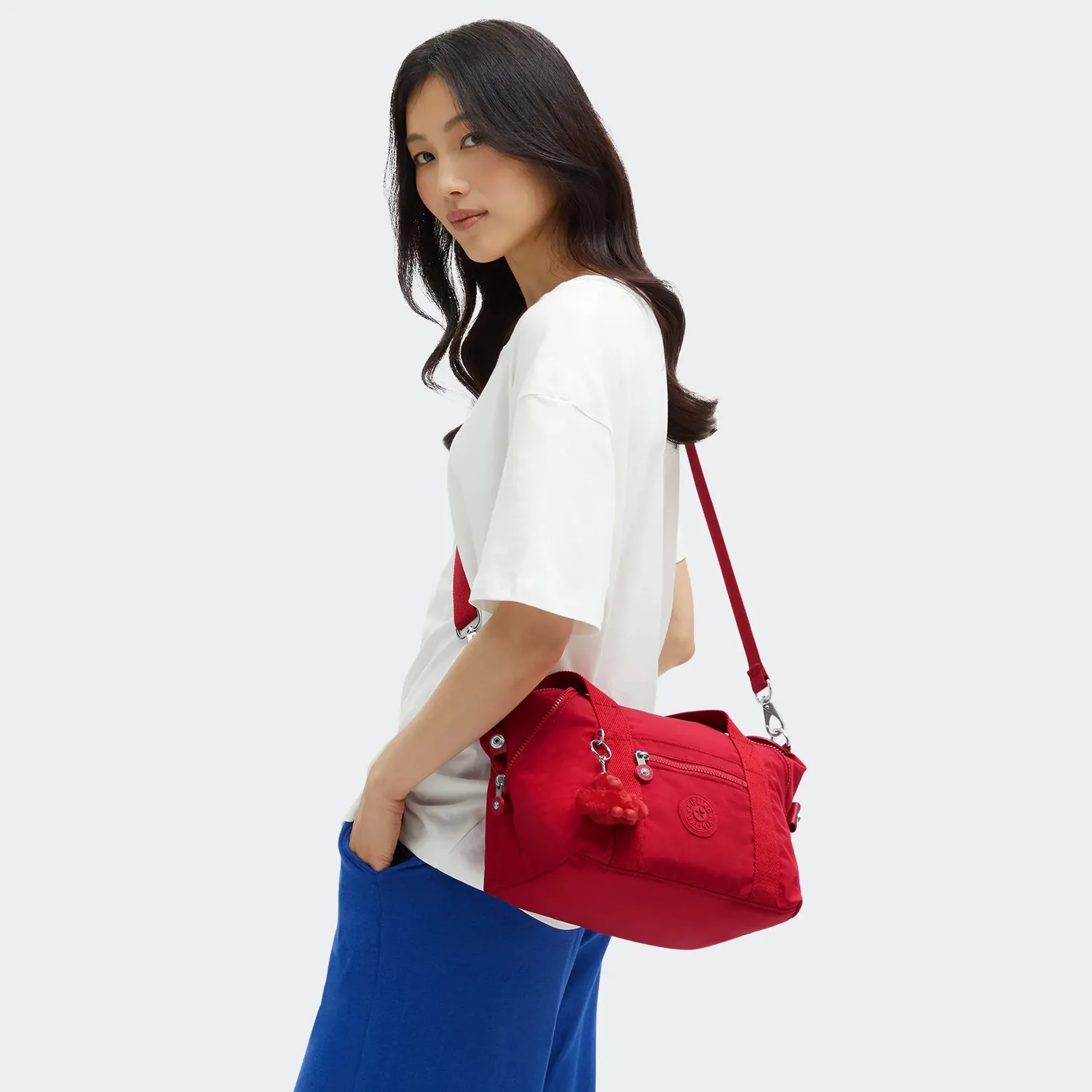 Kipling Art Mini schoudertas Ruby Red klein verstelbaar