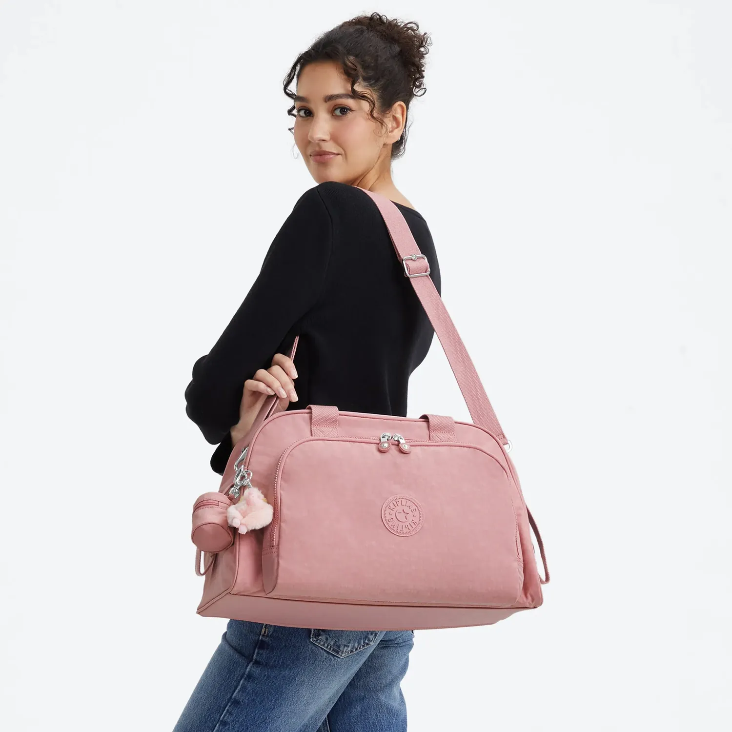 Kipling Camama luiertas Tiny Smoky Blush groot met mat