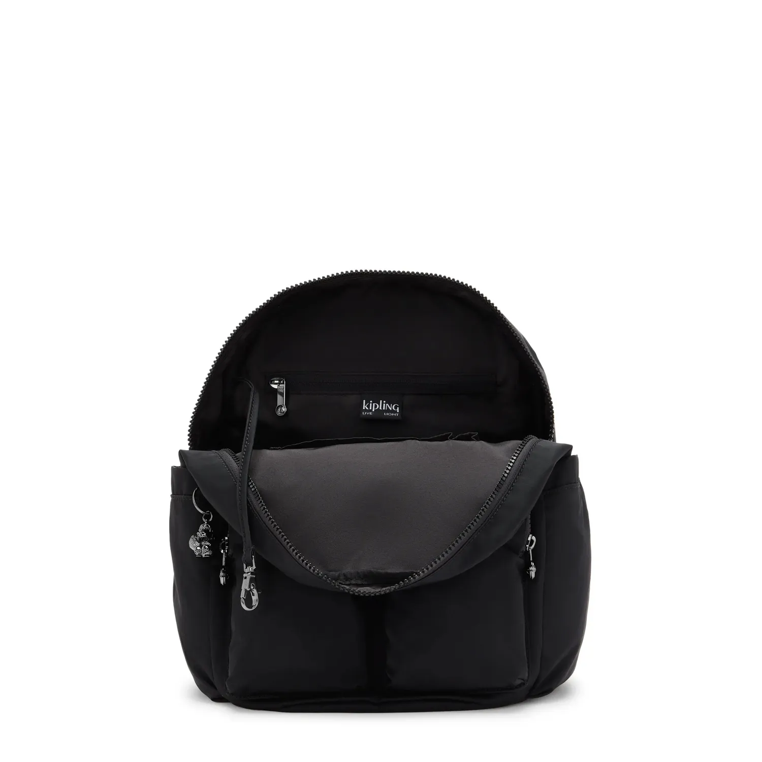 Kipling City Pocket S rugzak Infinite Black met klep klein