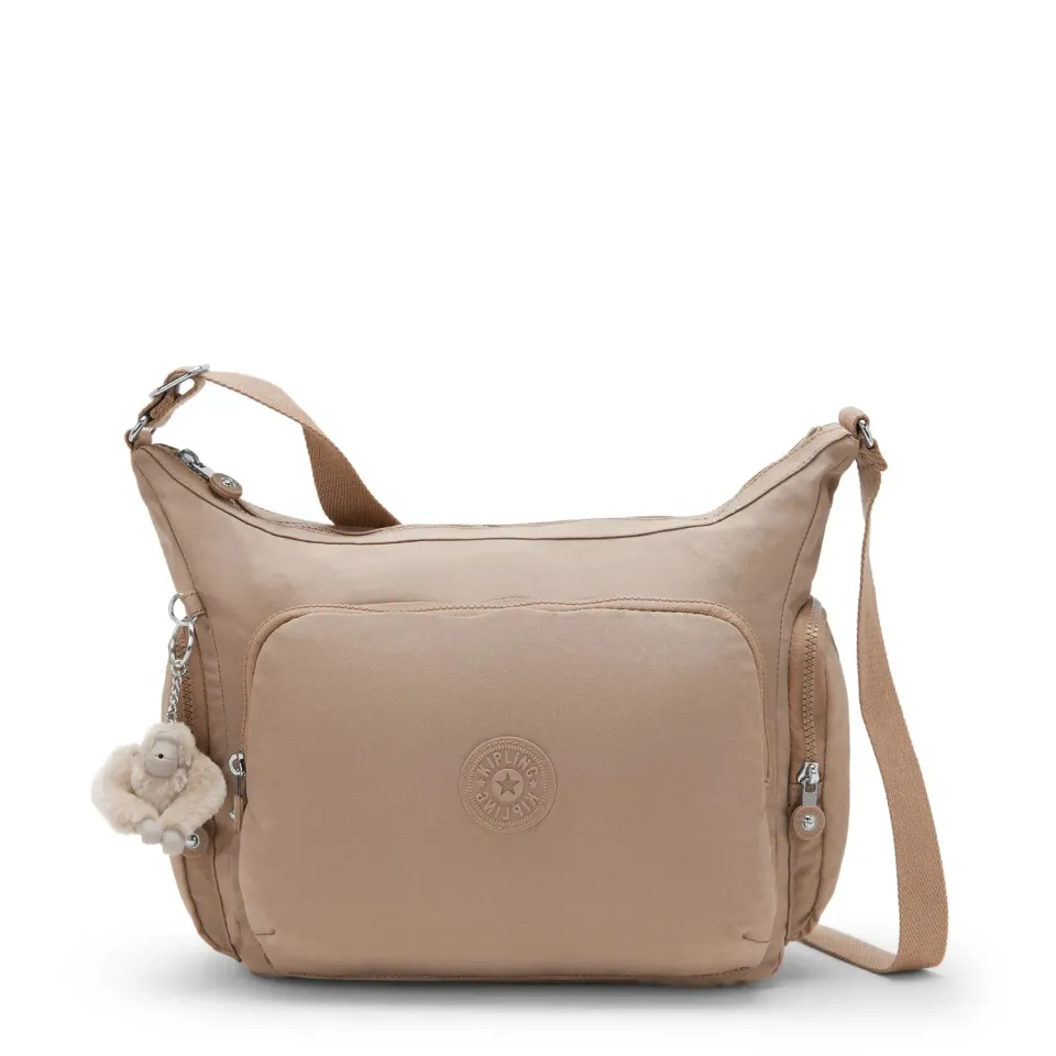 Kipling Gabb crossbodytas Groot Tan Beige zandkleur