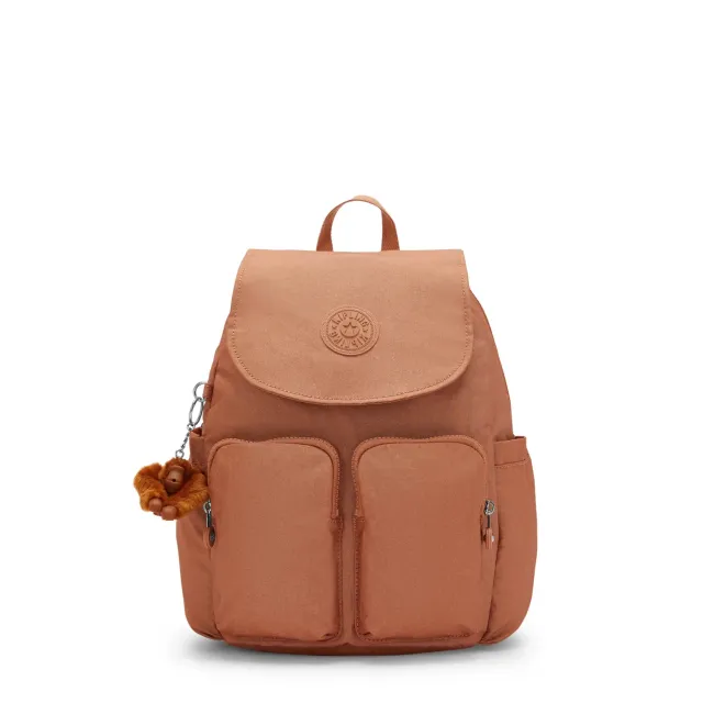 Kipling City Pocket S rugzak Copper Glimmer klein klep