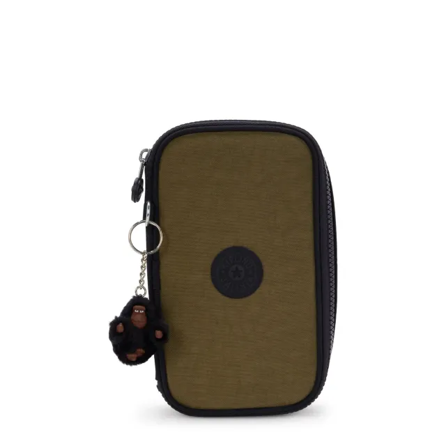 Kipling 50 Pens etui Medium Black Khaki Block waterafstotend