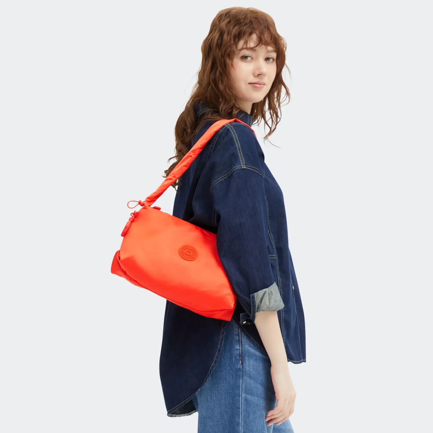 Kipling Eleni M handtas Medium Open Orange vrolijk