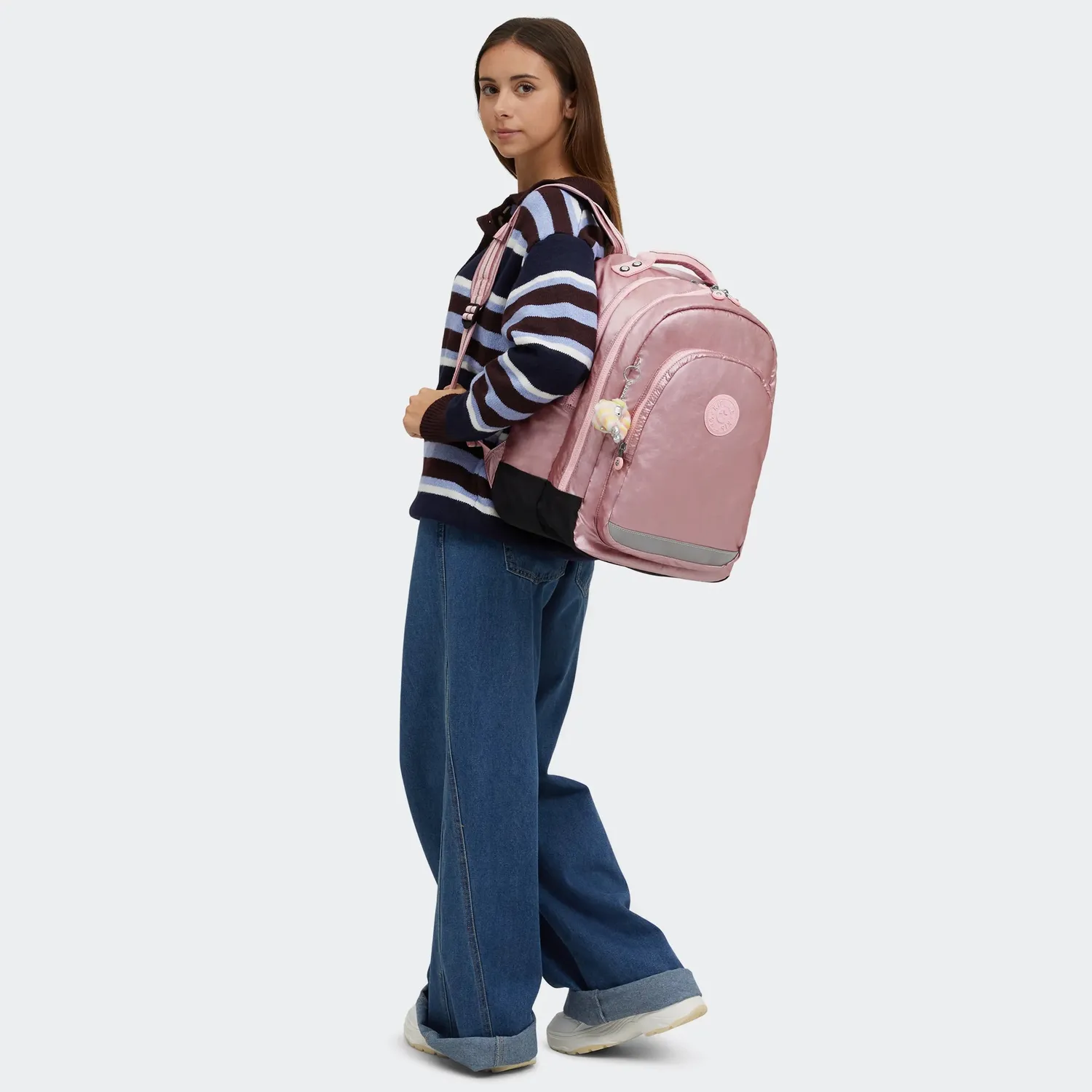 Kipling Class Room rugzak Groot Bronze Pink Metallic laptopvak