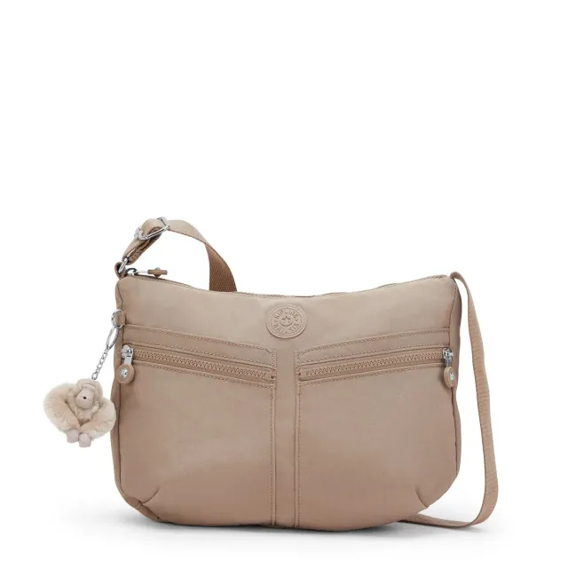 Kipling Izellah schoudertas Tan Beige Medium waterafstotend