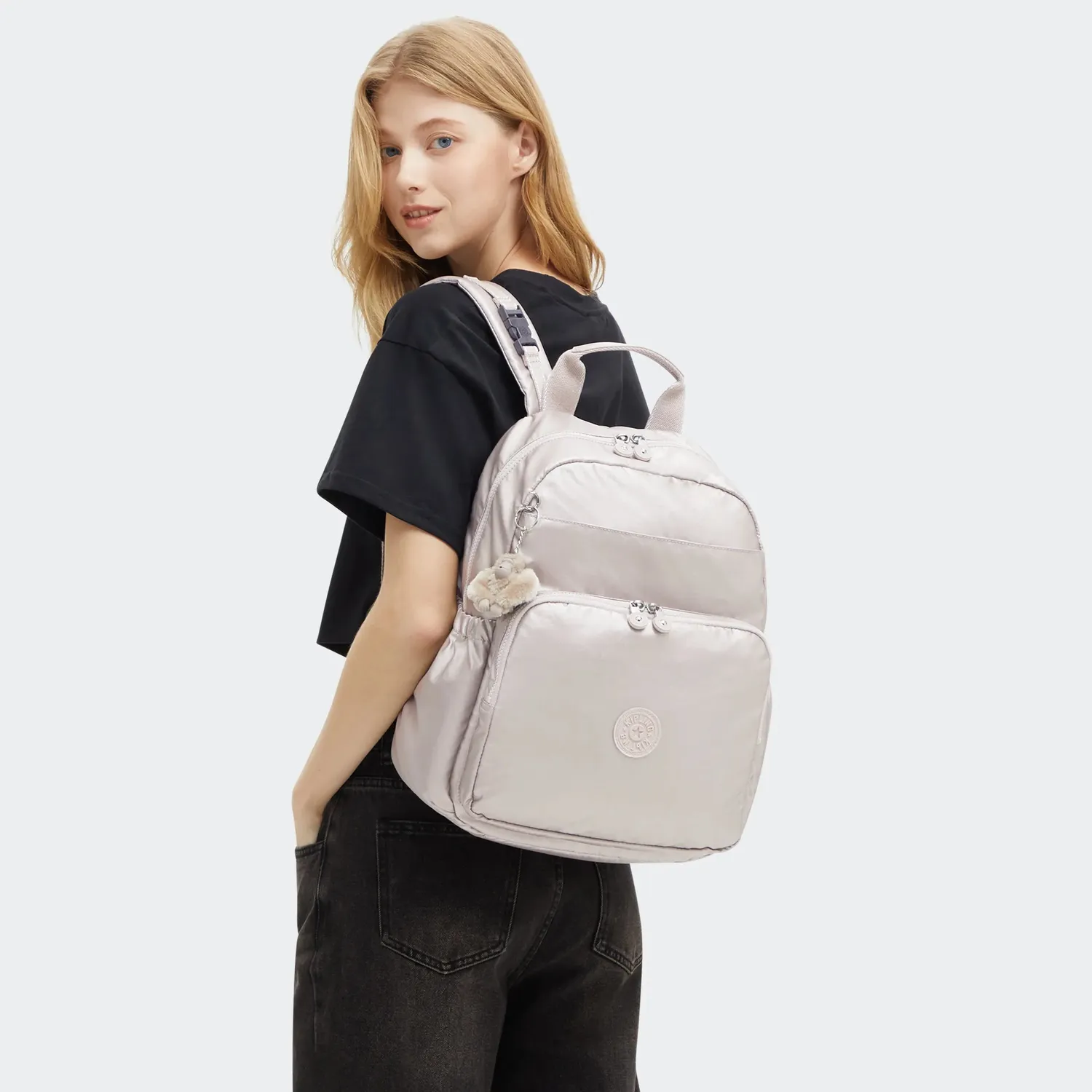 Kipling Maisie babyrugzak Metallic Glow medium matje